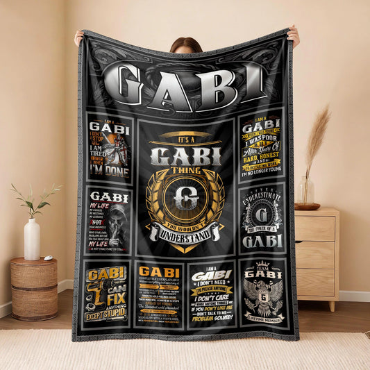 GABI Personalized Blanket | Custom Name Cozy Throw Gift 13K4-BK2