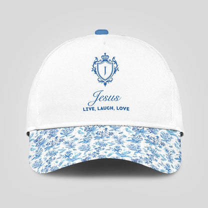 Live Laugh Love Flowers Pattern Cap JESUS 13K1 C109PF