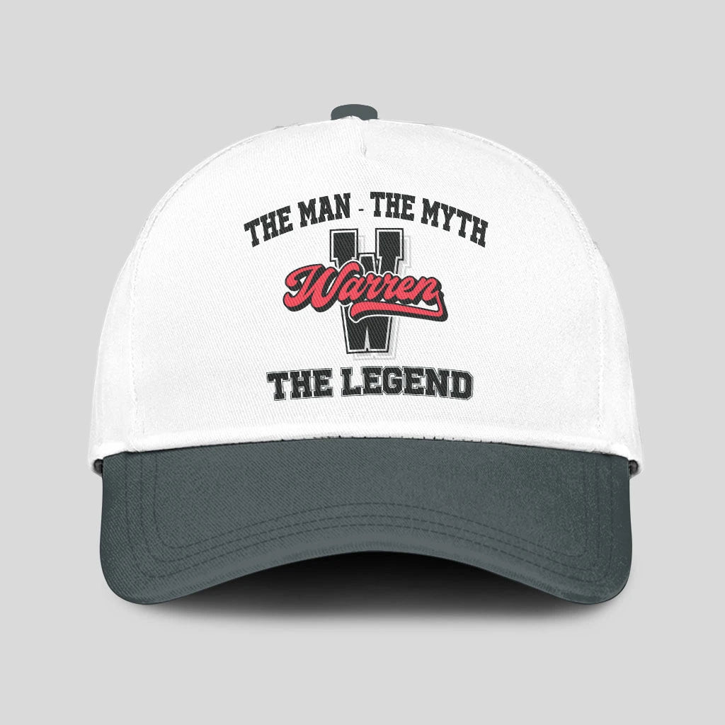 The Man The Myth The Legend Custom Initial Letter And Name Cap WARREN 13K1 C38PF