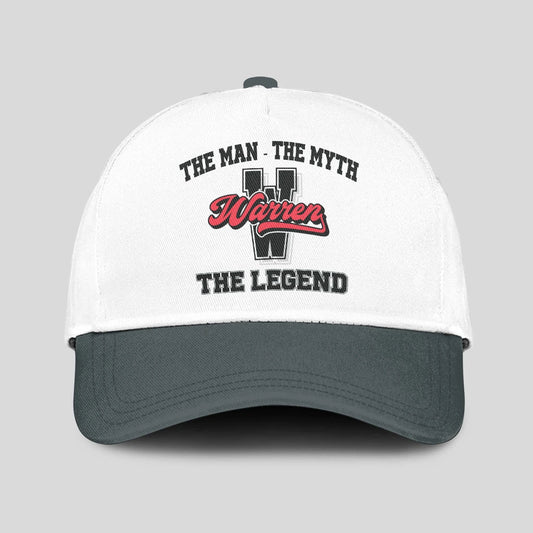 The Man The Myth The Legend Custom Initial Letter And Name Cap WARREN 13K1 C38PF