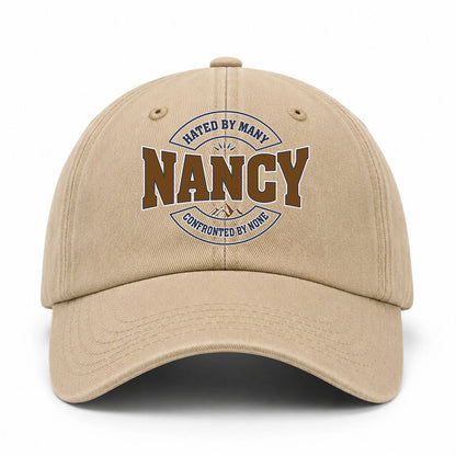 Hated By Many Confronted By None Washed Cap NANCY 13K1 C36PF