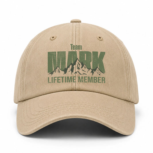 Team Your Name Lifetime Member Mountain Cap MARK 13K1 C58PF