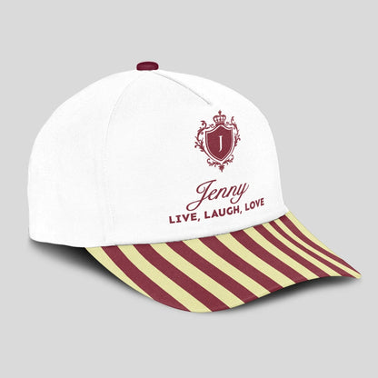 Live Laugh Love Burgundy And Yellow Cap JENNY 13K1 C120PF