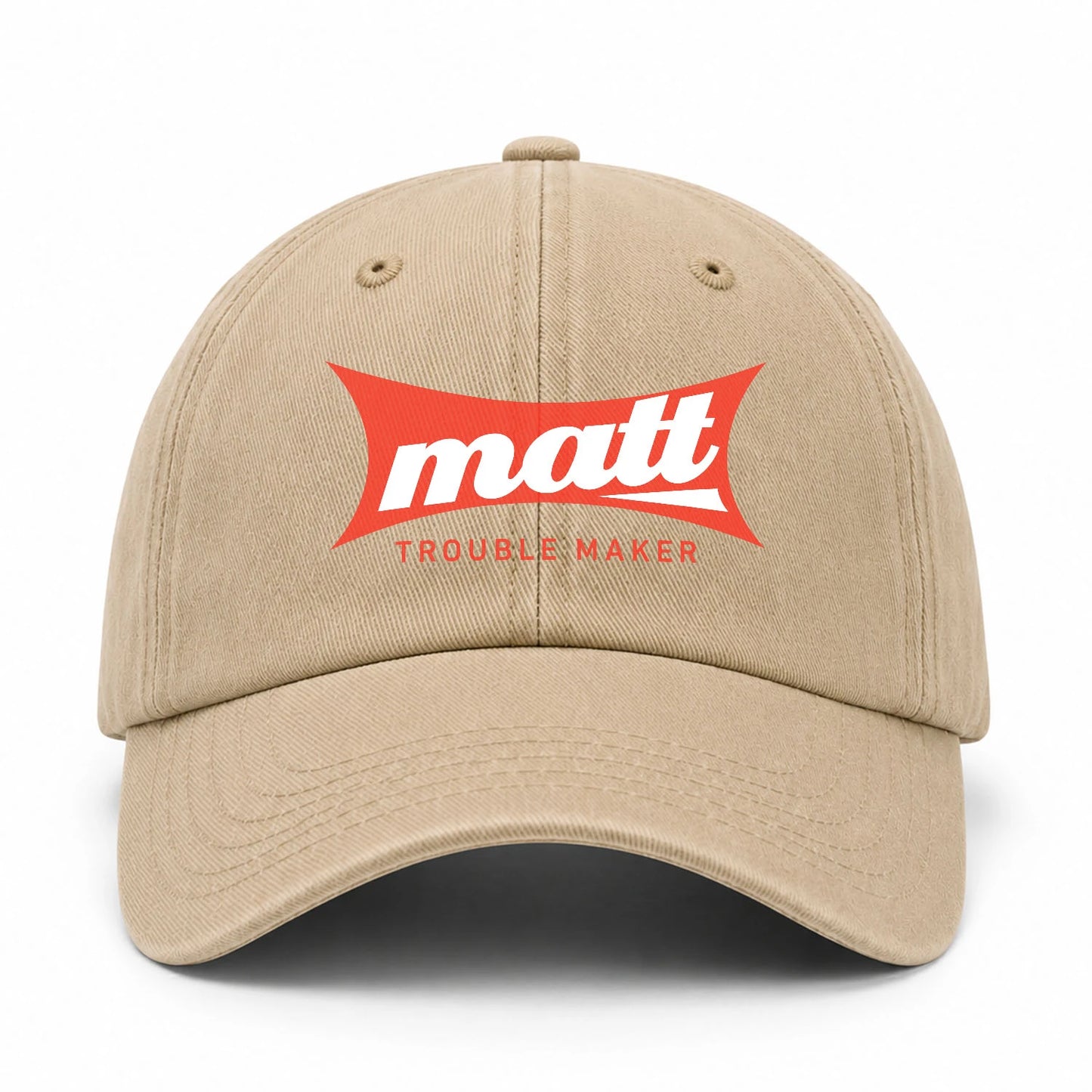 Trouble Maker Red Logo Washed Cap MATT 13K1 C78PF