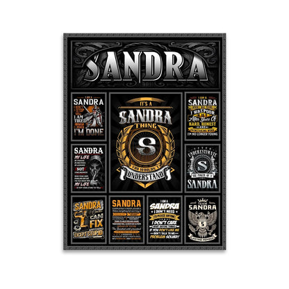 SANDRA Personalized Sponge Floor Mat – Custom Printed Home Decor 13K1-AR2