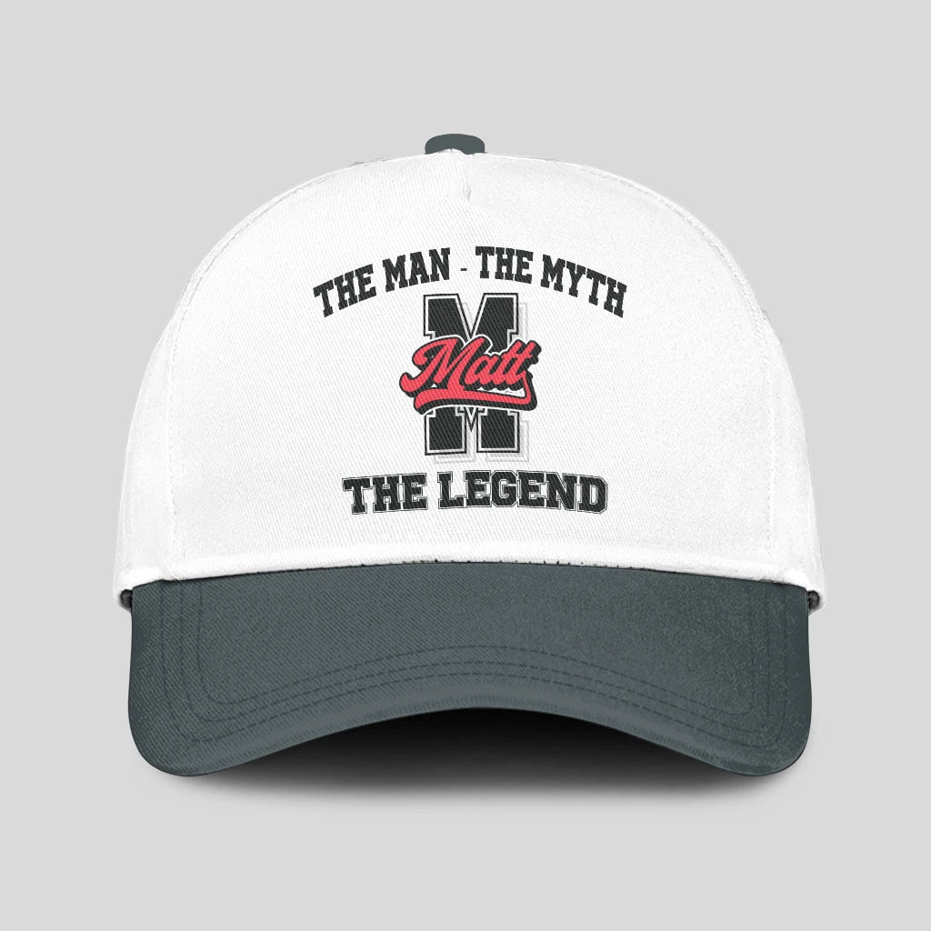 The Man The Myth The Legend Custom Initial Letter And Name Cap MATT 13K1 C38PF