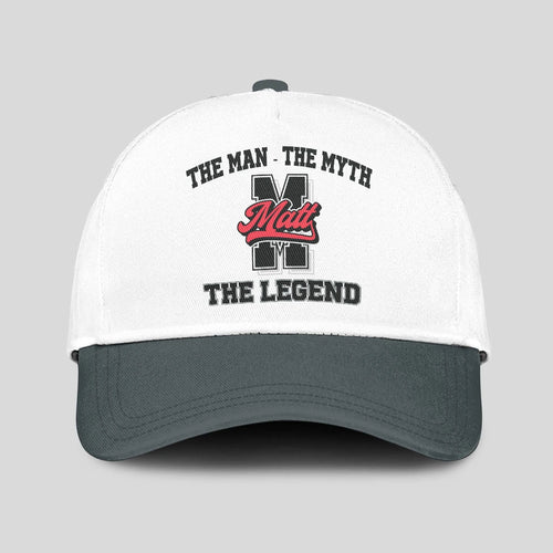 The Man The Myth The Legend Custom Initial Letter And Name Cap MATT 13K1 C38PF