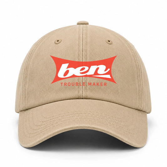 Trouble Maker Red Logo Washed Cap BEN 13K1 C78PF