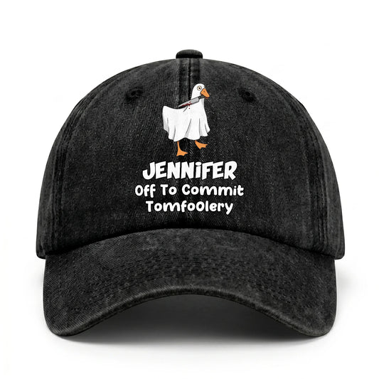 Off To Commit Tomfoolery Funny Goose Washed Cap JENNIFER 13K1 C131PF