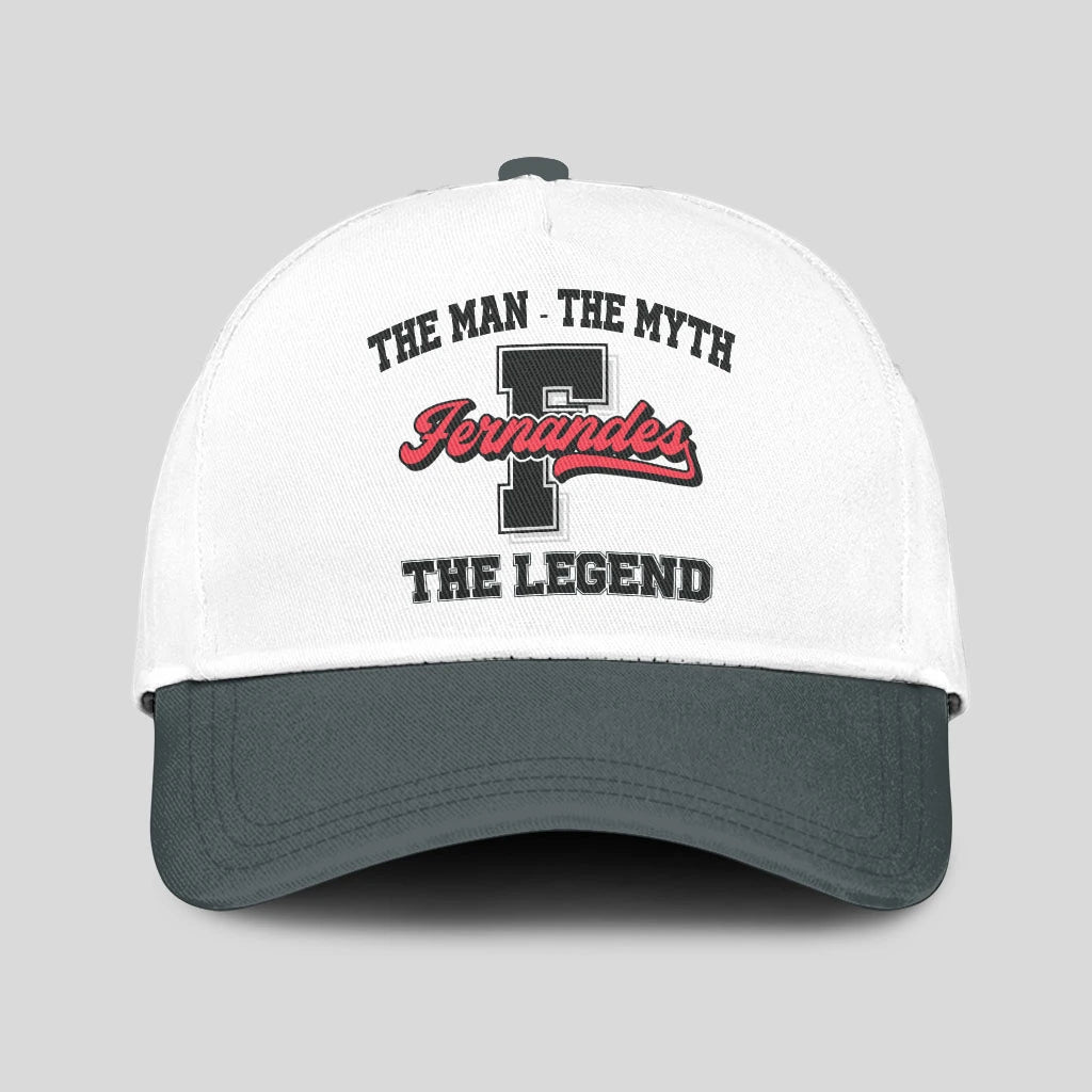 The Man The Myth The Legend Custom Initial Letter And Name Cap FERNANDES 13K1 C38PF