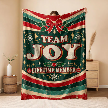 Team Your Name Lifetime Member Christmas Fleece Blanket JOY 13K1 BK52