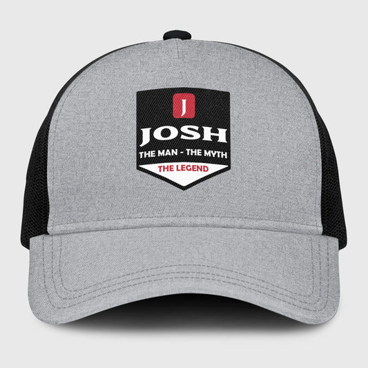 The Man The Myth The Legend Gray Mesh Cap JOSH 13K1 C189PF