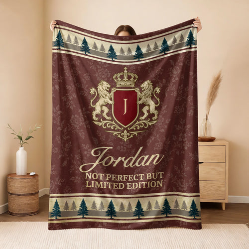 Not Perfect But Limited Edition Burgundy Pine Tree Fleece Blanket JORDAN 13K1 BK41