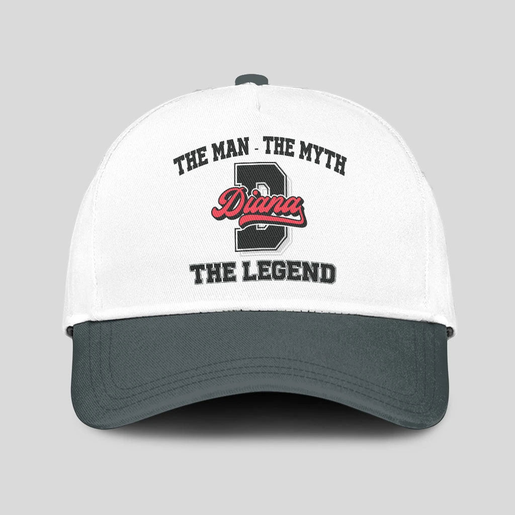 The Man The Myth The Legend Custom Initial Letter And Name Cap DIANA 13K1 C38PF