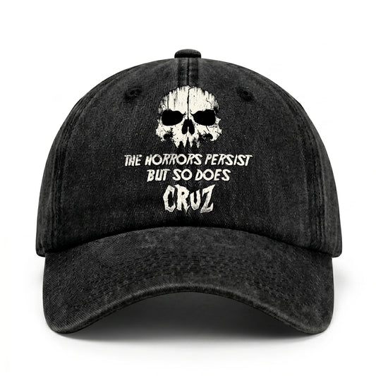 The Horrors Persist But So Does Your Name Cool Skull Washed Cap CRUZ 13K1 C134PF