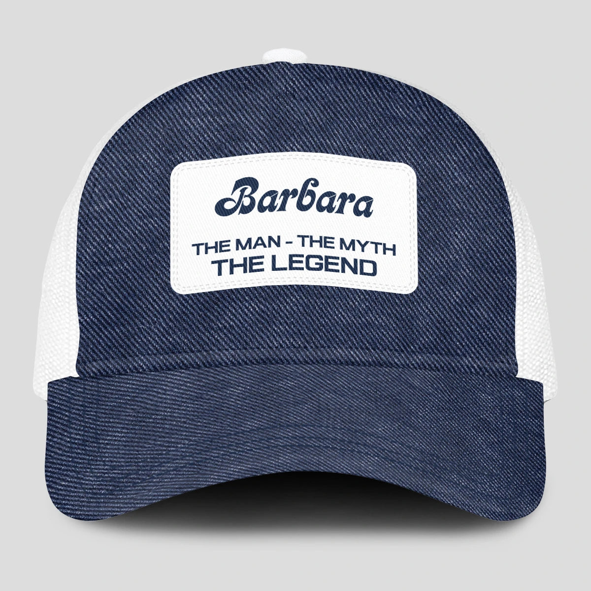 The Man The Myth The Legend Blue Denim Mesh Cap BARBARA 13K1 C194PF