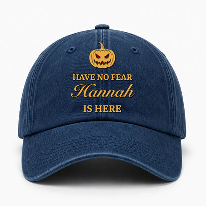 Have No Fear Your Name Is Here Jack O' Lantern Washed Cap HANNAH 13K1 C165PF
