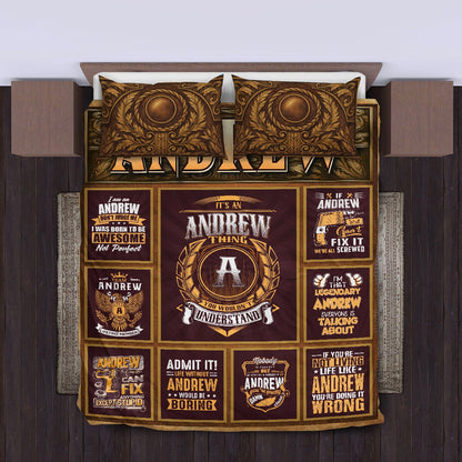 ANDREW Limited Edition Personalized Bedding Set 13K1-BS3