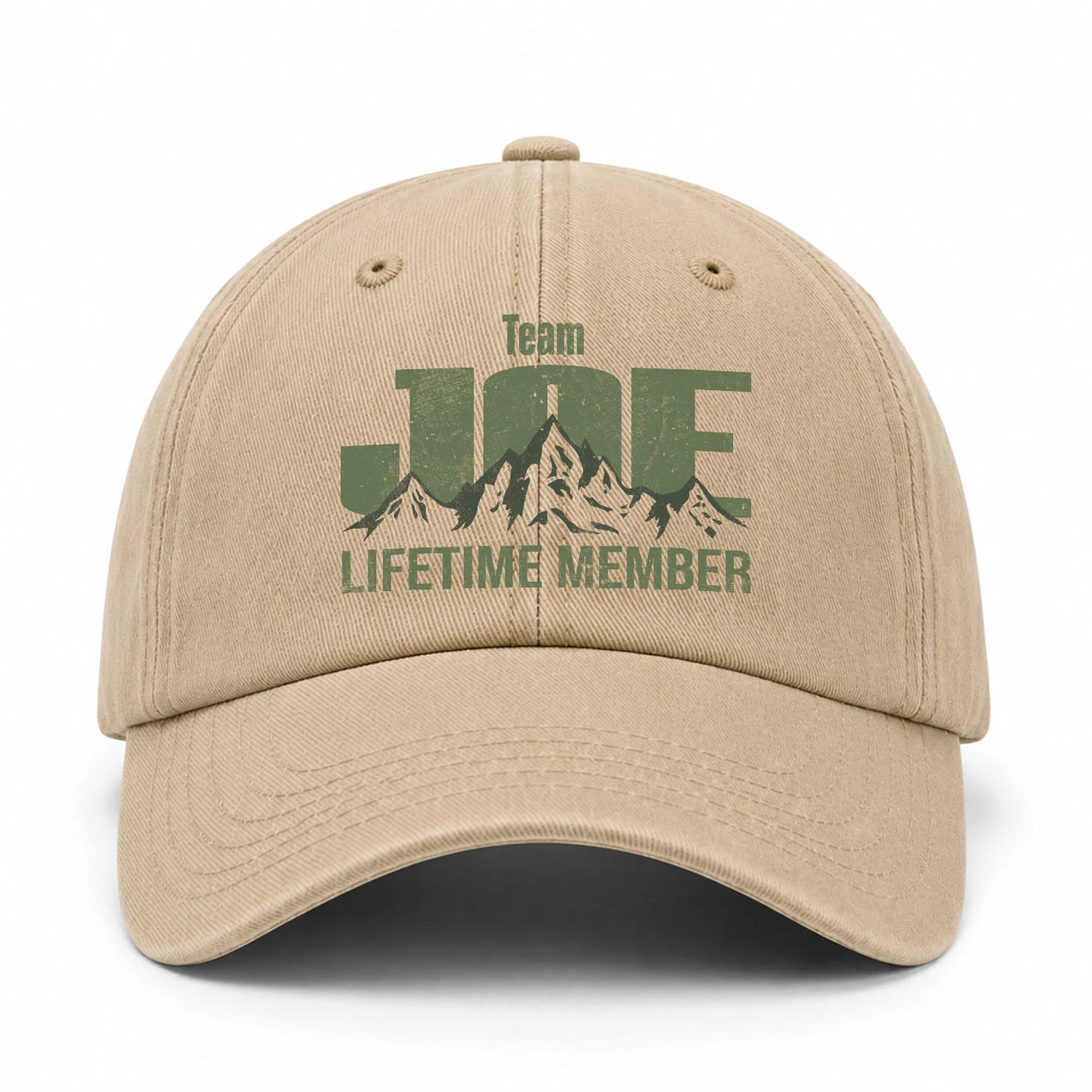 Team Your Name Lifetime Member Mountain Cap JOE 13K1 C58PF