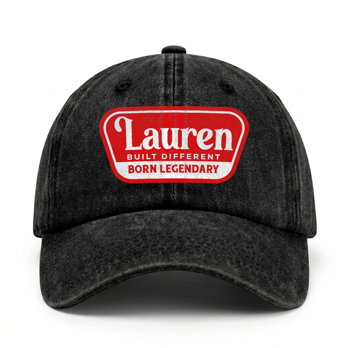 Built Different Born Legendary Red Logo Washed Cap LAUREN 13K1 C63PF