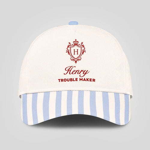 Trouble Maker Stripped Blue Beach Cap HENRY 13K1 C74PF