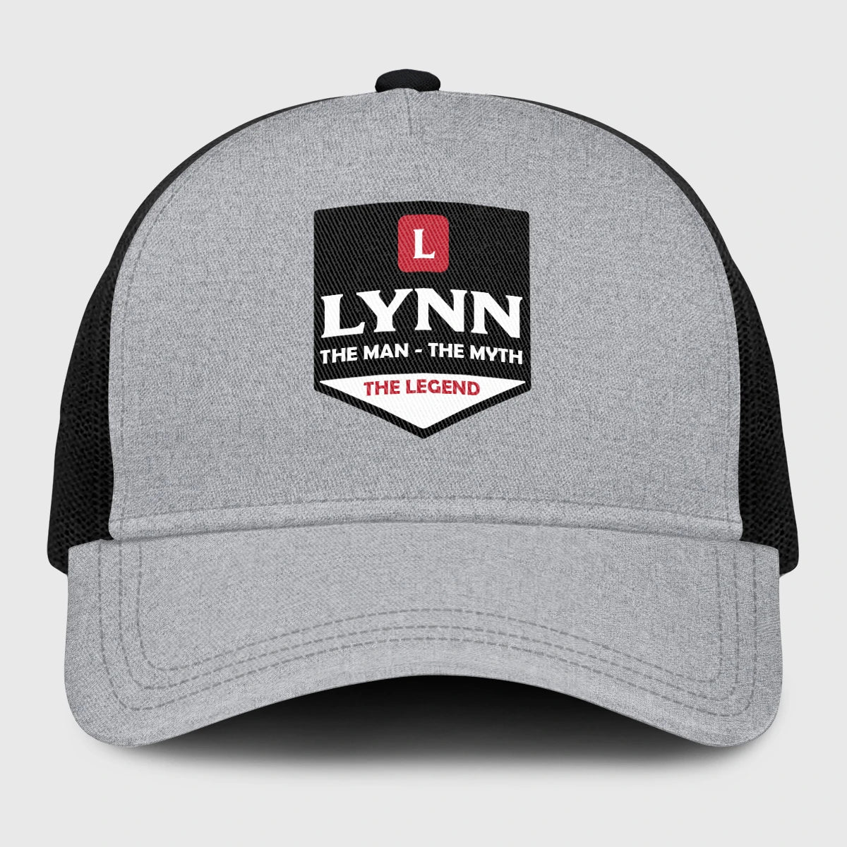 The Man The Myth The Legend Gray Mesh Cap LYNN 13K1 C189PF