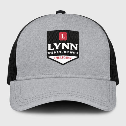 The Man The Myth The Legend Gray Mesh Cap LYNN 13K1 C189PF
