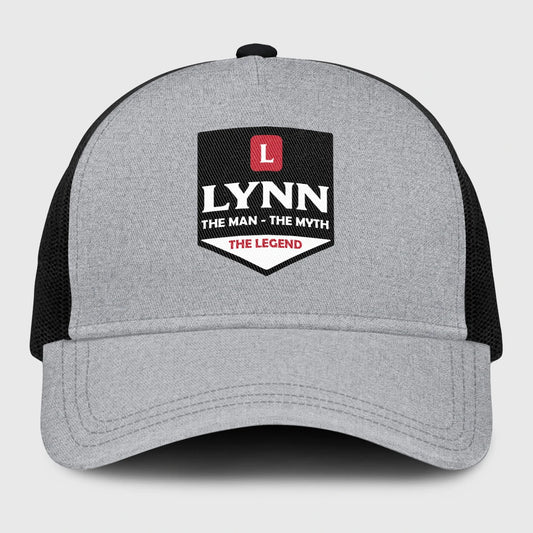 The Man The Myth The Legend Gray Mesh Cap LYNN 13K1 C189PF