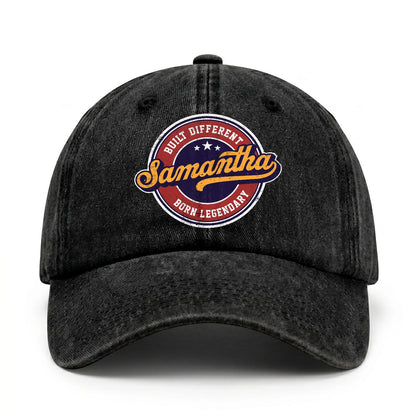 Built Different Born Legendary Logo Washed Cap SAMANTHA 13K1 C65PF
