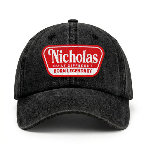 Built Different Born Legendary Red Logo Washed Cap NICHOLAS 13K1 C63PF
