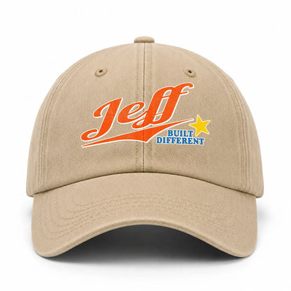 Your Name Built Different Logo Washed Cap JEFF 13K1 C56PF