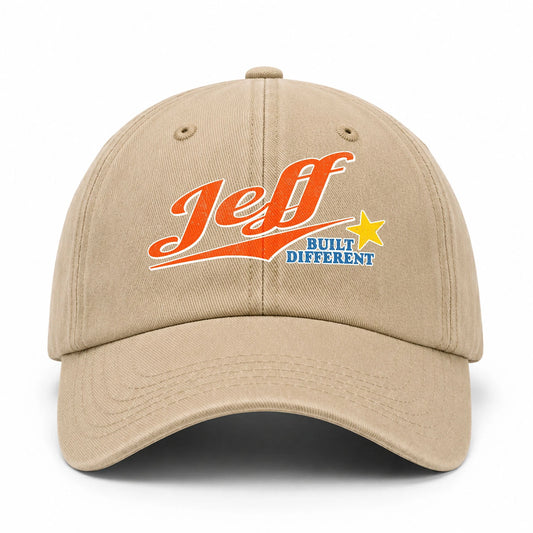 Your Name Built Different Logo Washed Cap JEFF 13K1 C56PF