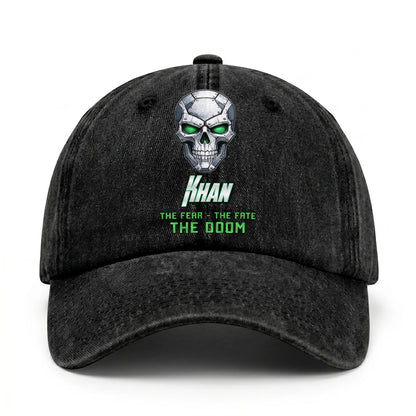 The Fear The Fate The Doom Skull Washed Cap KHAN 13K1 C99PF