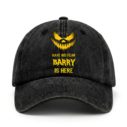 Have No Fear Your Name Is Here Jack O' Lantern Washed Cap BARRY 13K1 C135PF