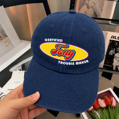 Certified Your Name Trouble Maker Washed Cap TONY 13K1 C73PF