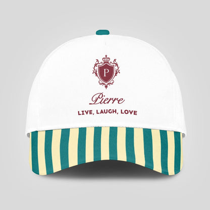 Live Laugh Love Green And Yellow Royal Cap PIERRE 13K1 C122PF