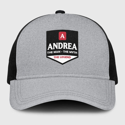The Man The Myth The Legend Gray Mesh Cap ANDREA 13K1 C189PF