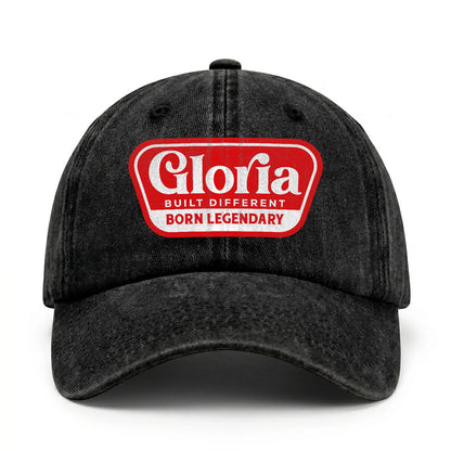 Built Different Born Legendary Red Logo Washed Cap GLORIA 13K1 C63PF