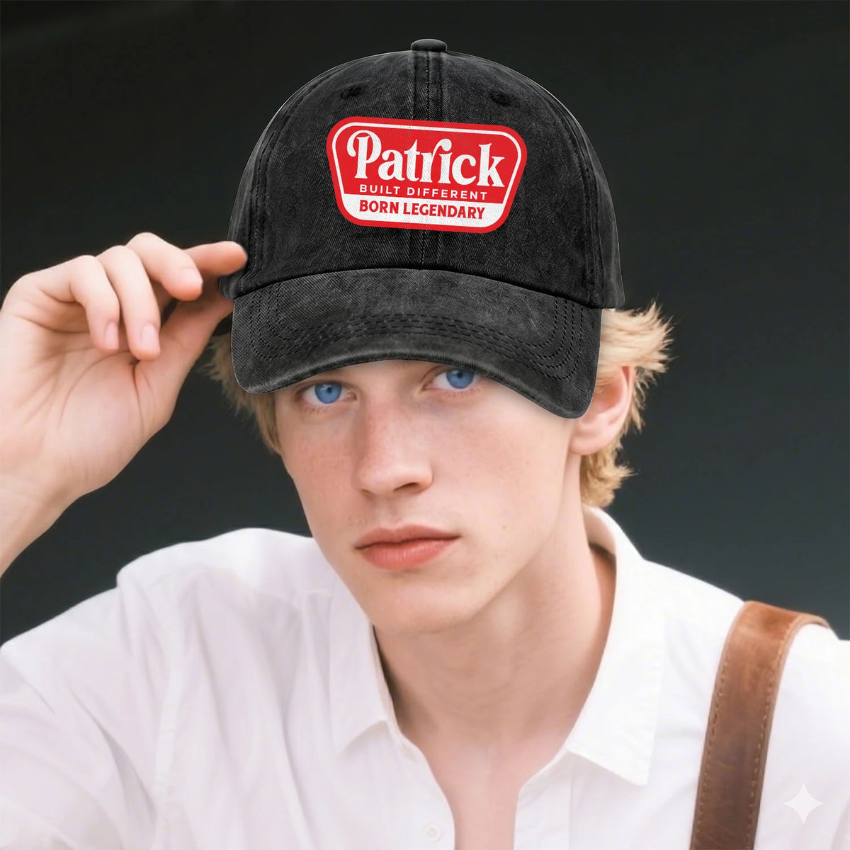 Built Different Born Legendary Red Logo Washed Cap PATRICK 13K1 C63PF