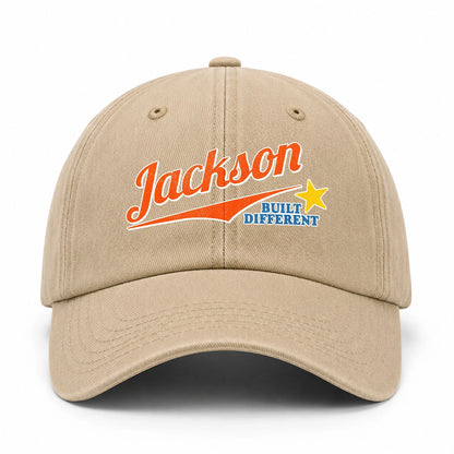 Your Name Built Different Logo Washed Cap JACKSON 13K1 C56PF