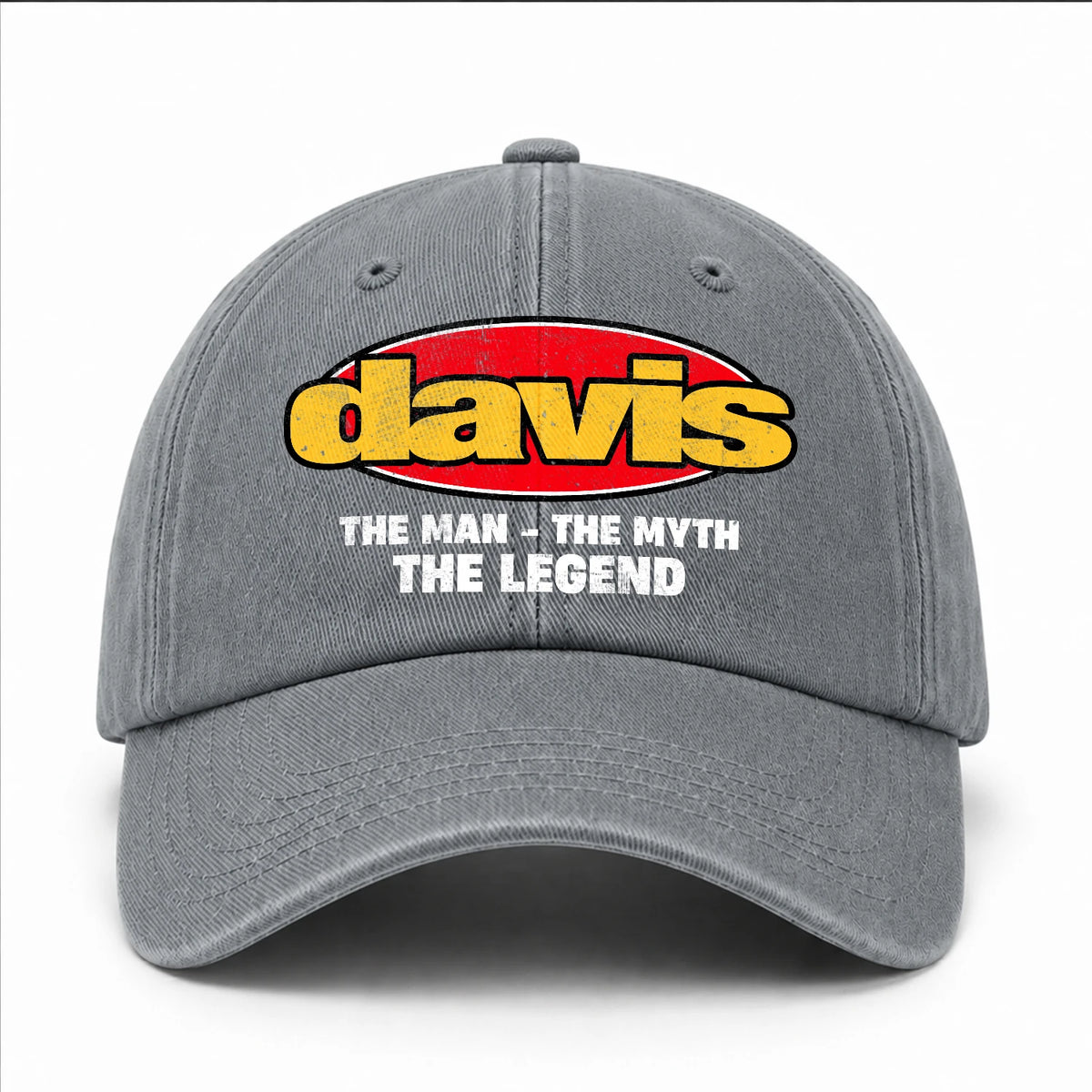 The Man The Myth The Legend Vintage Logo Washed Cap DAVIS 13K1 C162PF
