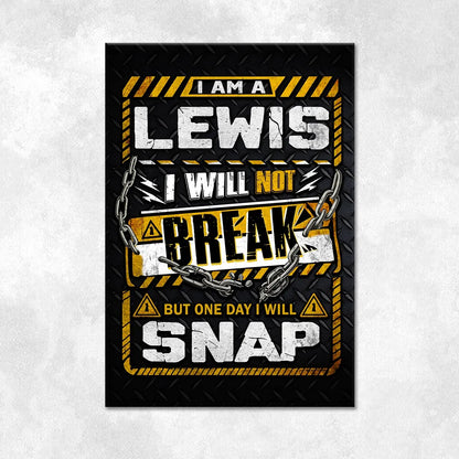 LEWIS Motivational Rug – Black & Yellow Quote Carpet for Living Room 13K1-AR1