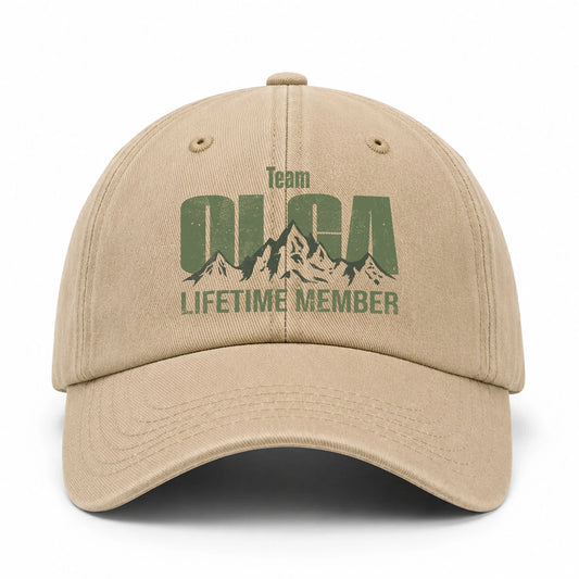 Team Your Name Lifetime Member Mountain Cap OLGA 13K1 C58PF