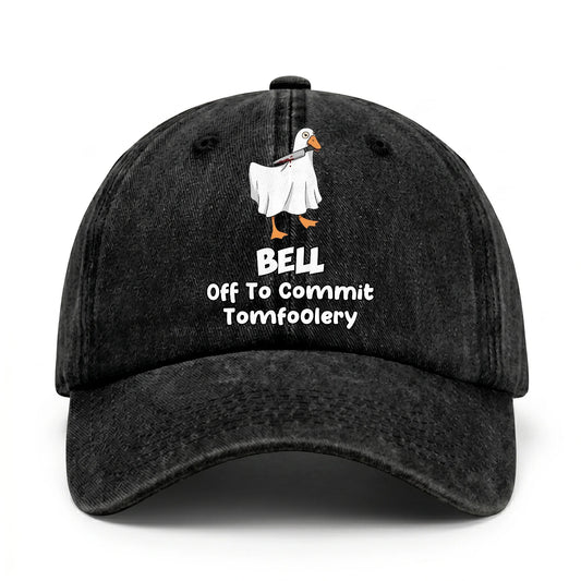 Off To Commit Tomfoolery Funny Goose Washed Cap BELL 13K1 C131PF