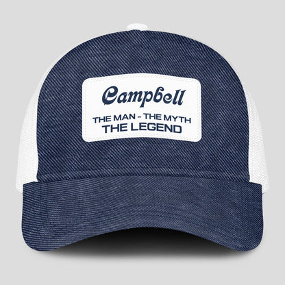 The Man The Myth The Legend Blue Denim Mesh Cap CAMPBELL 13K1 C194PF