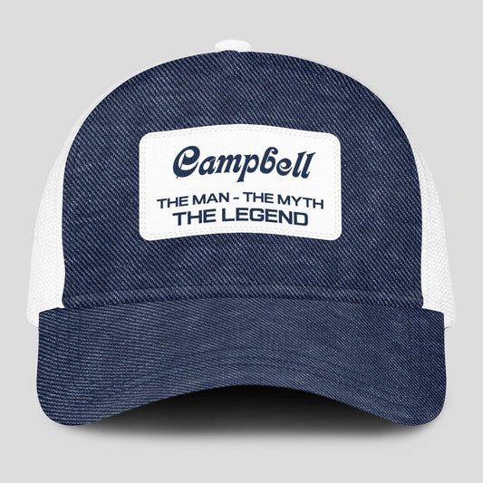 The Man The Myth The Legend Blue Denim Mesh Cap CAMPBELL 13K1 C194PF