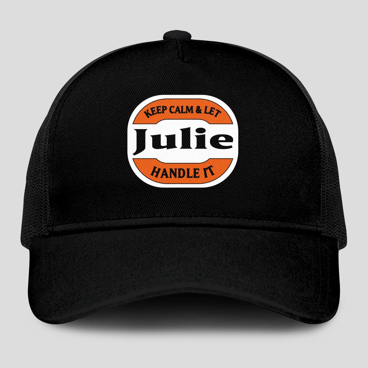 Keep Calm & Let Your Name Handle It Black Mesh Cap JULIE 13K1 C199PF