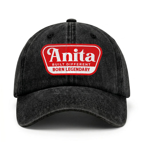 Built Different Born Legendary Red Logo Washed Cap ANITA 13K1 C63PF