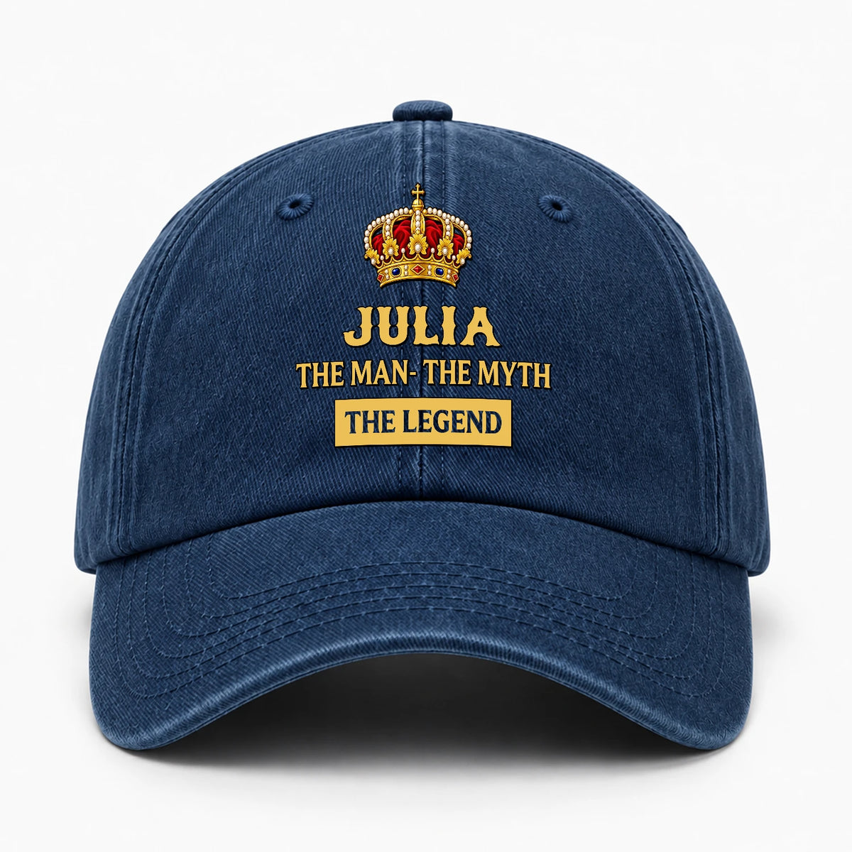 The Man The Myth The Legend King Crown Washed Cap JULIA 13K1 C146PF
