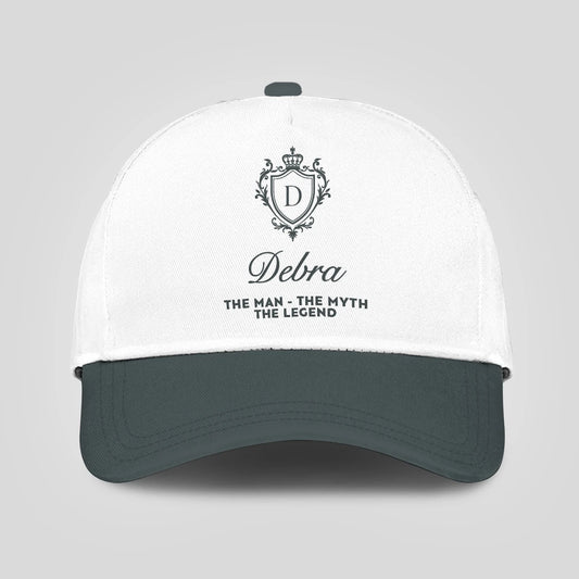 The Man The Myth The Legend Elegant Gray And White Cap DEBRA 13K1 C170PF